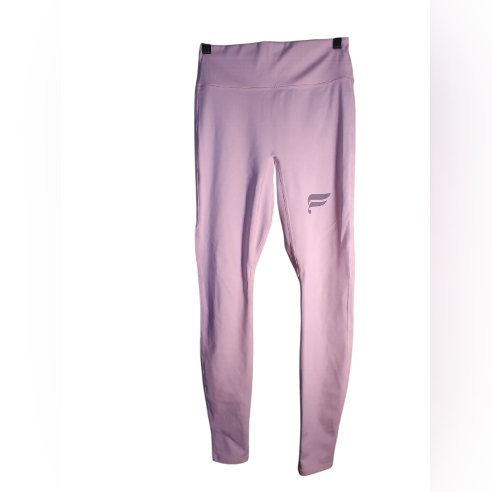 Fabletics Pink Yoga Leggings Drawstring Size M Hidden Pocket Athleisure Casual